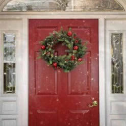 First Traditions 24 In. Scotch Creek Fir Pre-Lit Artificial Christmas Wreath -Christmas Decor Shop national tree company christmas wreaths petc64 30624wb1 31 1000