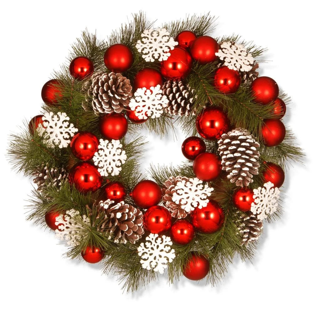 23 In. Ornaments Artificial Wreath 3 23 In. Ornaments Artificial Wreath