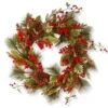 28 In. Red Berry Artificial Wreath -Christmas Decor Shop national tree company christmas wreaths rac js31300 64 1000
