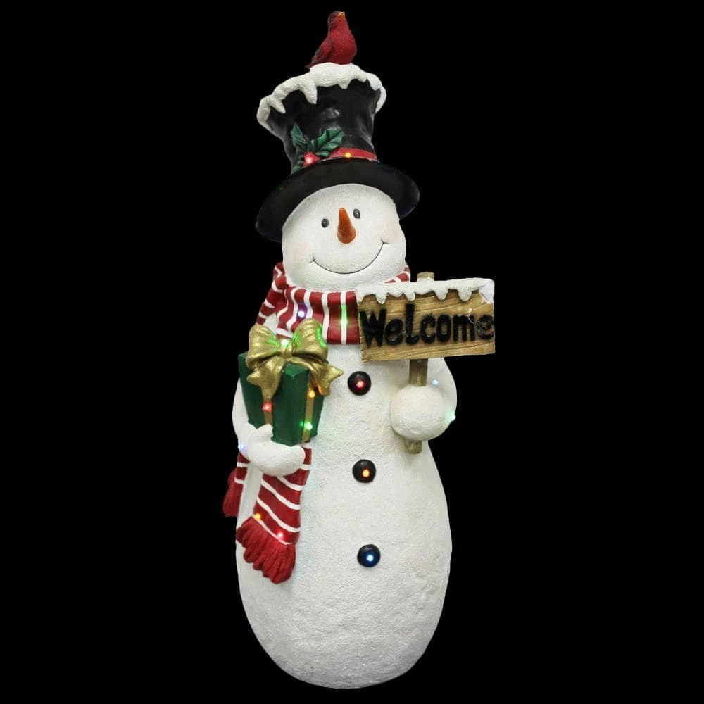 28 In. Pre-Lit Snowman Decoration 3 28 In. Pre-Lit Snowman Decoration
