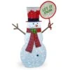 66 In. Mesh Fabric With Glitter Snowman With 400 White LED Lights -Christmas Decor Shop national tree company christmas yard decorations df 400001l 64 1000