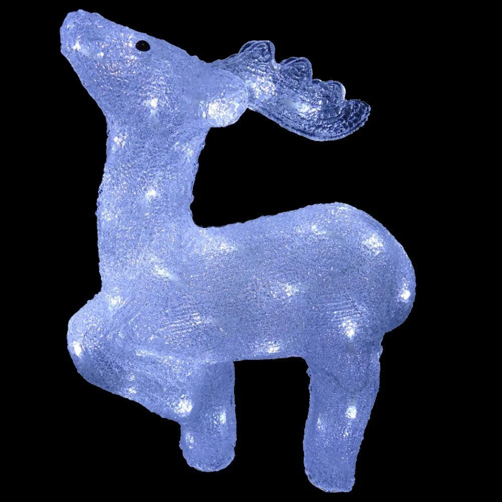 17 In. Prancing Reindeer Decoration With LED Lights 3 17 In. Prancing Reindeer Decoration With LED Lights