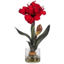 20in. Amaryllis With Vase