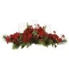 30 In. Holiday Hydrangea Candelabrum -Christmas Decor Shop nearly natural christmas candles 4659 64 1000