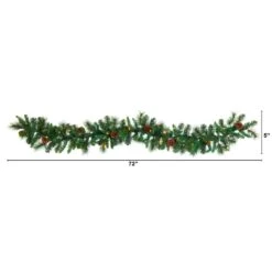 6 Ft. Battery Operated Pre-lit Mixed Pine And Pinecone Artificial Garland With 35 Clear LED Lights 11 6 Ft. Battery Operated Pre-lit Mixed Pine And Pinecone Artificial Garland With 35 Clear LED Lights -Christmas Decor Shop nearly natural christmas garland w1103 c3 1000