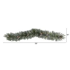 6 Ft. Pre-lit LED Frosted Artificial Christmas Garland With Pinecones And 50 Warm White LED Lights 10 6 Ft. Pre-lit LED Frosted Artificial Christmas Garland With Pinecones And 50 Warm White LED Lights -Christmas Decor Shop nearly natural christmas garland w1295 c3 1000