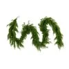 9 Ft. Pre-Lit Artificial Real Touch Norfolk Island Pine Garland With 50-Warm White LED Lights And Natural Look -Christmas Decor Shop nearly natural christmas garland w1394 64 1000