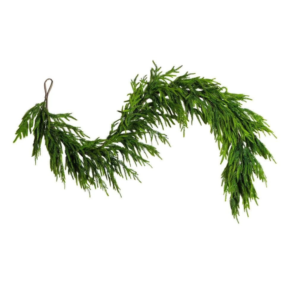 6 Ft. Artificial Real Touch Norfolk Island Pine Garland With Natural Look 3 6 Ft. Artificial Real Touch Norfolk Island Pine Garland With Natural Look
