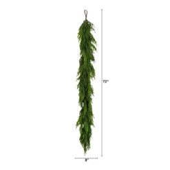 6 Ft. Artificial Real Touch Norfolk Island Pine Garland With Natural Look 9 6 Ft. Artificial Real Touch Norfolk Island Pine Garland With Natural Look -Christmas Decor Shop nearly natural christmas garland w1398 c3 1000