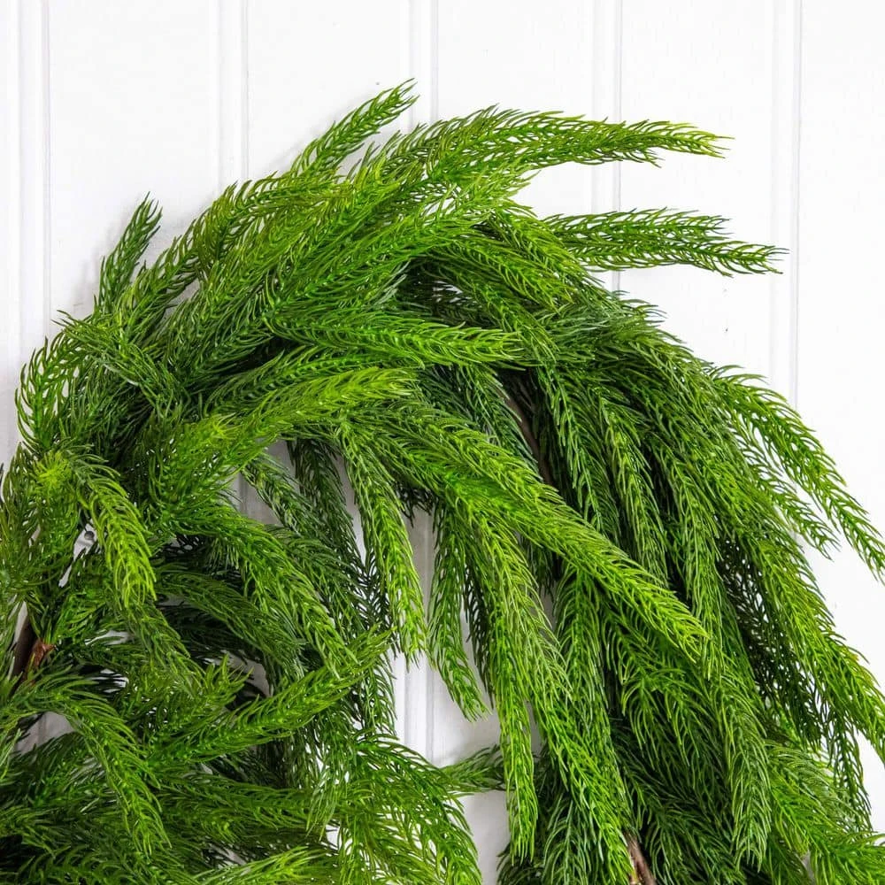 10 Ft. Artificial Real Touch Norfolk Island Pine Garland With Natural Look 6 10 Ft. Artificial Real Touch Norfolk Island Pine Garland With Natural Look - Image 4