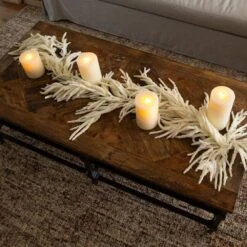 5 Ft. Artificial Real Touch White Norfolk Island Pine Garland With Natural Look 14 5 Ft. Artificial Real Touch White Norfolk Island Pine Garland With Natural Look -Christmas Decor Shop nearly natural christmas garland w1404 fa 1000