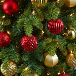 Holiday 2 In. Red Shatterproof Christmas Tree Ornament Set With Re-Useable Tube (101-Count) 10 Holiday 2 In. Red Shatterproof Christmas Tree Ornament Set With Re-Useable Tube (101-Count) -Christmas Decor Shop nearly natural christmas ornament sets d1002 rd 1f 1000