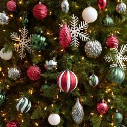 Holiday Deluxe 3.0 In. Multicolor Shatterproof Assorted Ornaments (100-Pack) -Christmas Decor Shop nearly natural christmas ornament sets d1034 31 1000