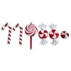 7 In. Shatterproof Assorted Candy Cane Holiday Christmas Deluxe Ornament (6-Pack) -Christmas Decor Shop nearly natural christmas ornament sets d1050 64 1000