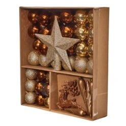 Shatterproof Holiday Christmas Lux Ornament Set With Re-Useable Storage Container (40-Pack) -Christmas Decor Shop nearly natural christmas ornament sets d1054 gl 44 1000