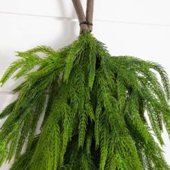 3 Ft. Artificial Real Touch Norfolk Island Pine Teardrop With Natural Look -Christmas Decor Shop nearly natural christmas swag w1400 1f 1000