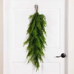 3 Ft. Artificial Real Touch Norfolk Island Pine Teardrop With Natural Look -Christmas Decor Shop nearly natural christmas swag w1400 fa 1000