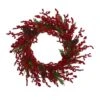 34 In. Cypress Artificial Wreath With Berries And Pine Cones -Christmas Decor Shop nearly natural christmas wreaths 4479 64 1000
