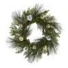26 In. Sparkling Pine Artificial Wreath With Decorative Ornaments -Christmas Decor Shop nearly natural christmas wreaths 4619 64 1000