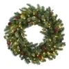30 In. Lighted Pine Artificial Wreath With Berries And Pine Cones 2 30 In. Lighted Pine Artificial Wreath With Berries And Pine Cones -Christmas Decor Shop nearly natural christmas wreaths 4860 64 1000