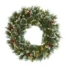 24 In. Pre-Lit Frosted Swiss Pine Artificial Wreath With 35 Clear LED Lights And Berries 1 24 In. Pre-Lit Frosted Swiss Pine Artificial Wreath With 35 Clear LED Lights And Berries -Christmas Decor Shop nearly natural christmas wreaths w1113 64 1000