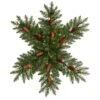 30 In. Prelit LED Dunhill Fir Snowflake Artificial Christmas Wreath With Pinecones And 40 LED Lights -Christmas Decor Shop nearly natural christmas wreaths w1290 64 1000