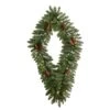 36 In. Prelit LED Geometric Diamond Artificial Christmas Wreath With Pinecones And 50 Warm White LED Lights -Christmas Decor Shop nearly natural christmas wreaths w1292 64 1000