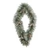 36 In. Prelit LED Geometric Diamond Frosted Artificial Christmas Wreath With Pinecones And 50 Warm White LED Lights 1 36 In. Prelit LED Geometric Diamond Frosted Artificial Christmas Wreath With Pinecones And 50 Warm White LED Lights -Christmas Decor Shop nearly natural christmas wreaths w1293 64 1000