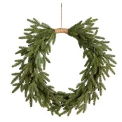 24 In. Prelit Holiday Pine Artificial Christmas Wreath Cascading 13 24 In. Prelit Holiday Pine Artificial Christmas Wreath Cascading -Christmas Decor Shop nearly natural christmas wreaths w1317 4f 1000