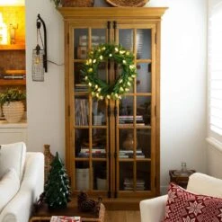 24 In. Pre-Lit Luxembourg Pine Artificial Christmas Wreath With 35-Multicolored Traditional Bulb LED Lights 28 24 In. Pre-Lit Luxembourg Pine Artificial Christmas Wreath With 35-Multicolored Traditional Bulb LED Lights -Christmas Decor Shop nearly natural christmas wreaths w1383 31 1000