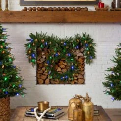 24 In. Pre-Lit Luxembourg Pine Artificial Christmas Wreath With 35-Multicolored Traditional Bulb LED Lights 18 24 In. Pre-Lit Luxembourg Pine Artificial Christmas Wreath With 35-Multicolored Traditional Bulb LED Lights -Christmas Decor Shop nearly natural christmas wreaths w1383 40 1000