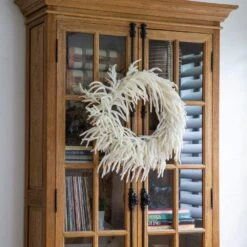 24 In. Artificial Real Touch White Norfolk Island Pine Wreath With Natural Look -Christmas Decor Shop nearly natural christmas wreaths w1403 31 1000