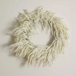 24 In. Artificial Real Touch White Norfolk Island Pine Wreath With Natural Look -Christmas Decor Shop nearly natural christmas wreaths w1403 44 1000