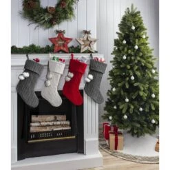 48 In. Ivory Cable Knit Christmas Tree Skirt With Faux Fur Trim -Christmas Decor Shop new traditions simplify your holiday christmas tree skirts 2487342 2dd 44 1000