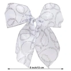 New Traditions 53 In. White Silver Swirl Christmas Tree Topper With 12 Matching Mini Bows -Christmas Decor Shop new traditions simplify your holiday christmas tree toppers 49995104dd 1f 1000