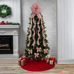 Christmas Tree Topper Bow And 12 Mini Bows Red And White Glitter Candy Cane Stripe Ribbon -Christmas Decor Shop new traditions simplify your holiday christmas tree toppers 49995112dd 4f 1000