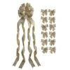 Large Gold Glitter Ribbon Christmas Tree Topper Bow And 12 Mini Bows (13-Pieces) 2 Large Gold Glitter Ribbon Christmas Tree Topper Bow And 12 Mini Bows (13-Pieces) -Christmas Decor Shop new traditions simplify your holiday christmas tree toppers 49995113dd 64 1000