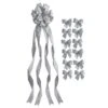 Christmas Tree Topper Bow And 12 Mini Bows Silver Glitter Ribbon -Christmas Decor Shop new traditions simplify your holiday christmas tree toppers 49995115dd 64 1000