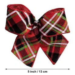 53 In. Classic Red Plaid Bow Christmas Tree Topper With 12 Matching Mini Bows -Christmas Decor Shop new traditions simplify your holiday christmas tree toppers 49995118dd 4f 1000