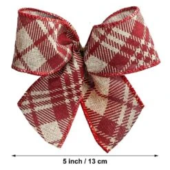 Linen And Red Berry Large Plaid Ribbon Christmas Tree Topper Bow And 12 Mini Bows (13-Pieces) -Christmas Decor Shop new traditions simplify your holiday christmas tree toppers 49995121dd 4f 1000