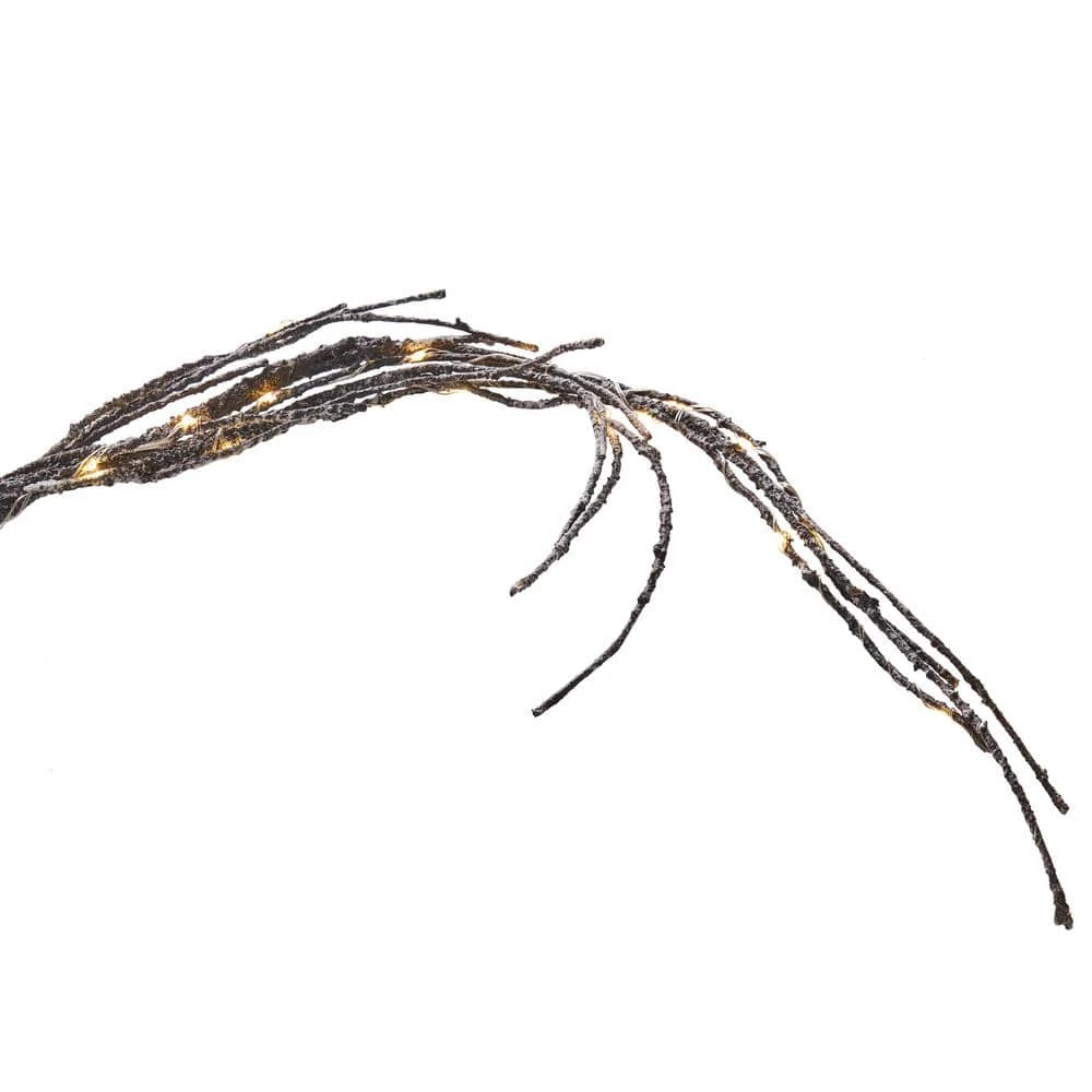 6 Ft. Snowy White Battery Operated Pre-Lit Warm White LED Artificial Christmas Garland 7 6 Ft. Snowy White Battery Operated Pre-Lit Warm White LED Artificial Christmas Garland - Image 5