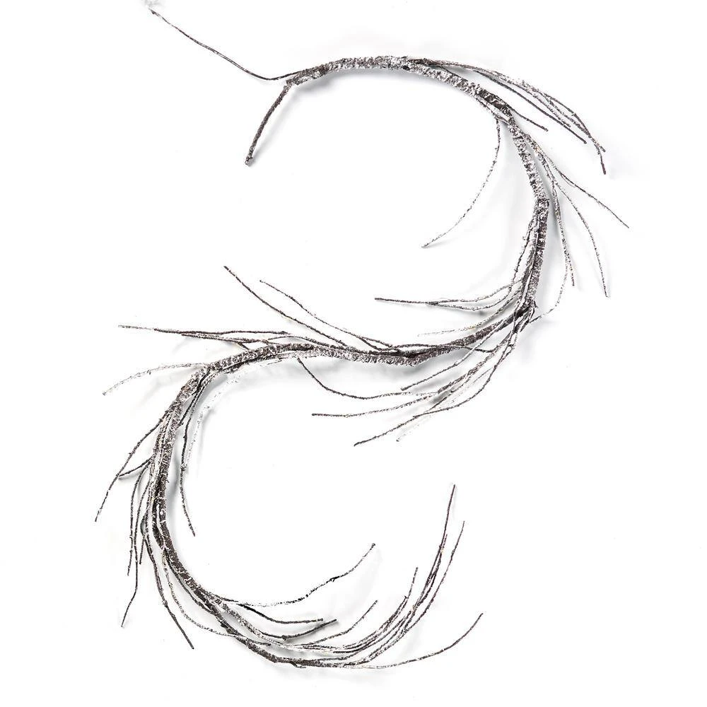 6 Ft. Snowy White Battery Operated Pre-Lit Warm White LED Artificial Christmas Garland 5 6 Ft. Snowy White Battery Operated Pre-Lit Warm White LED Artificial Christmas Garland - Image 3