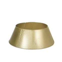 Hartselle 26 In. Gold Metal Christmas Tree Collar -Christmas Decor Shop noble house christmas tree skirts 107663 66 1000