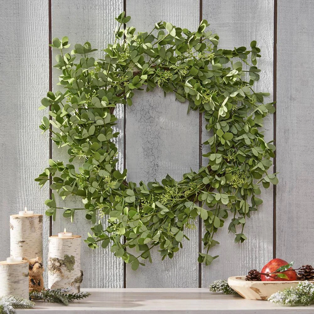 Parandes 27 In. Creeping Woodsorrel Artificial Christmas Wreath 4 Parandes 27 In. Creeping Woodsorrel Artificial Christmas Wreath - Image 2
