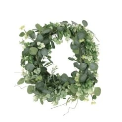 Potvin 22 In. Floral Eucalyptus Artificial Christmas Wreath -Christmas Decor Shop noble house christmas wreaths 107796 77 1000