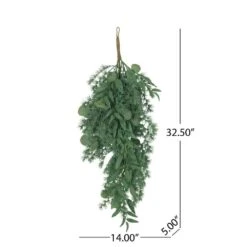 Sedlari 32.5 In. Eucalyptus And Fir Artificial Christmas Wreath -Christmas Decor Shop noble house christmas wreaths 107800 44 1000