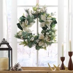 Torelli 21.75 In. Eucalyptus And Pine Artificial Christmas Wreath With Magnolias 17 Torelli 21.75 In. Eucalyptus And Pine Artificial Christmas Wreath With Magnolias -Christmas Decor Shop noble house christmas wreaths 107801 44 1000