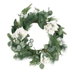 Torelli 21.75 In. Eucalyptus And Pine Artificial Christmas Wreath With Magnolias 13 Torelli 21.75 In. Eucalyptus And Pine Artificial Christmas Wreath With Magnolias -Christmas Decor Shop noble house christmas wreaths 107801 77 1000
