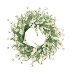 Mina 30 In. Plum Blossom Artificial Christmas Wreath