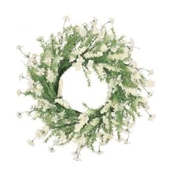 Mina 30 In. Plum Blossom Artificial Christmas Wreath -Christmas Decor Shop noble house christmas wreaths 107818 77 1000